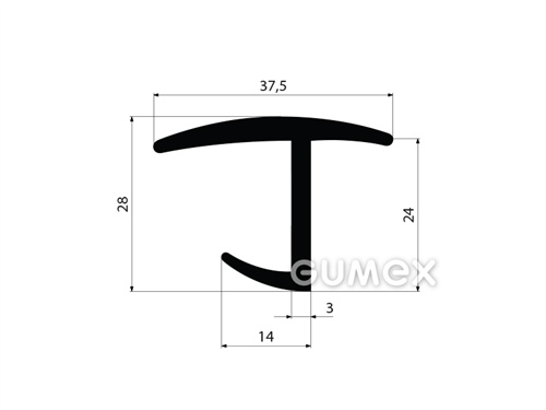 PRYŽOVÉ PROFILY TVARU "T" - EPDM